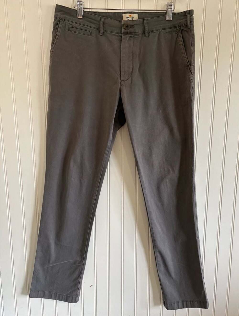Marine Layer Gray Chino Pants size 34
